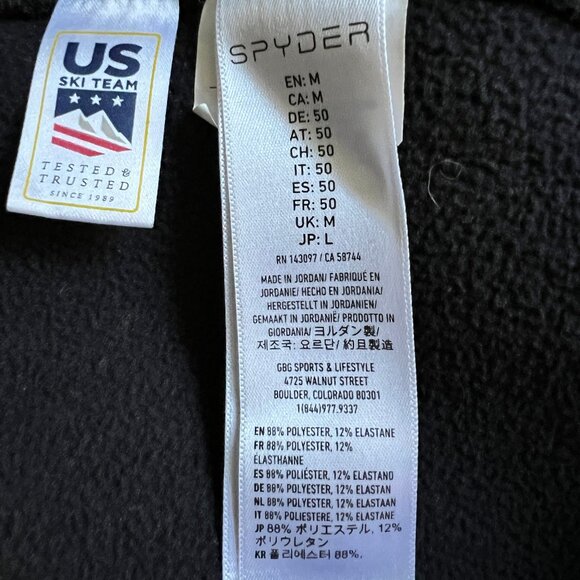 Spyder Men's 1/4 Zip Pullover Knit Diamond Weave Textured Sweater | Sz M - Picture 12 of 12